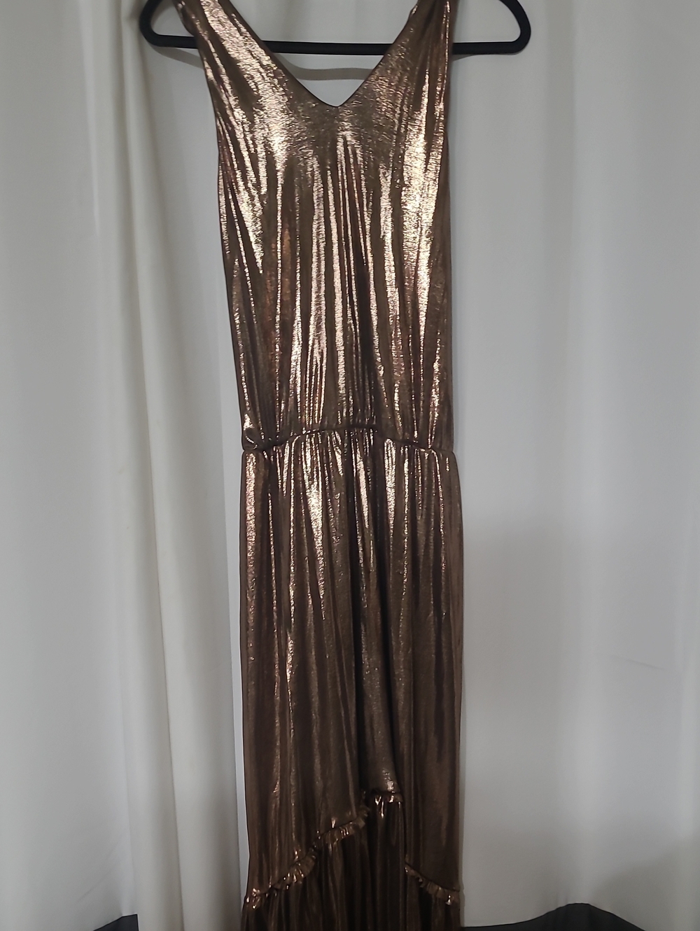 Eloquii Metallic Bronze Maxi Dress
